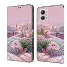 For Motorola Moto G53 5G Fresh Painted Leather Phone Case(Garden) - 1