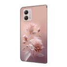 For Motorola Moto G53 5G Fresh Painted Leather Phone Case(Ceramic Flowers) - 3