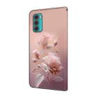 For Motorola Moto G60 Fresh Painted Leather Phone Case(Ceramic Flowers) - 3