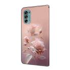 For Motorola Moto G62 5G Fresh Painted Leather Phone Case(Ceramic Flowers) - 3