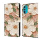 For Motorola Moto G71 5G Fresh Painted Leather Phone Case(Sunflower) - 1