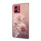 For Motorola Moto G84 Fresh Painted Leather Phone Case(Ceramic Flowers) - 3