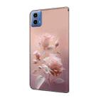 For Motorola Moto G34 Fresh Painted Leather Phone Case(Ceramic Flowers) - 3