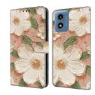 For Motorola Moto G Play 2024 Fresh Painted Leather Phone Case(Sunflower) - 1