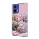 For Motorola Moto G85 Fresh Painted Leather Phone Case(Garden) - 3