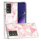 For Samsung Galaxy Note20 Ultra Plating Marble Pattern Soft TPU Protective Case(Pink) - 1