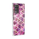 For Samsung Galaxy Note20 Ultra Plating Marble Pattern Soft TPU Protective Case(Purple) - 2