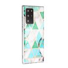 For Samsung Galaxy Note20 Ultra Plating Marble Pattern Soft TPU Protective Case(Green White) - 2