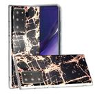 For Samsung Galaxy Note20 Ultra Plating Marble Pattern Soft TPU Protective Case(Black Gold) - 1