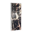 For Samsung Galaxy Note20 Ultra Plating Marble Pattern Soft TPU Protective Case(Black Gold) - 2