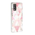 For Samsung Galaxy Note20 Plating Marble Pattern Soft TPU Protective Case(Pink) - 3