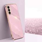 For Samsung Galaxy A56 5G XINLI Straight Edge 6D Electroplate TPU Phone Case(Cherry Purple) - 1