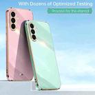 For Samsung Galaxy A56 5G XINLI Straight Edge 6D Electroplate TPU Phone Case(Cherry Purple) - 2