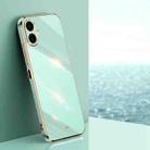 For Samsung Galaxy A07 5G XINLI Straight Edge 6D Electroplate TPU Phone Case(Mint Green) - 1