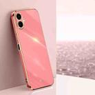 For Samsung Galaxy A07 5G XINLI Straight Edge 6D Electroplate TPU Phone Case(Hawthorn Red) - 1