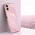 For Samsung Galaxy A07 5G XINLI Straight Edge 6D Electroplate TPU Phone Case(Cherry Purple) - 1