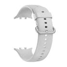 For Honor Watch 5 Solid Color Silver Buckle Soft Silicone Watch Band(White) - 2