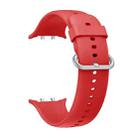 For Honor Watch 5 Solid Color Silver Buckle Soft Silicone Watch Band(Red) - 2