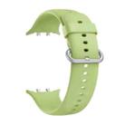 For Honor Watch 5 Solid Color Silver Buckle Soft Silicone Watch Band(Lime) - 2