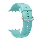 For Honor Watch 5 Solid Color Silver Buckle Soft Silicone Watch Band(Teal) - 2