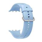 For Honor Watch 5 Solid Color Silver Buckle Soft Silicone Watch Band(Blue) - 2