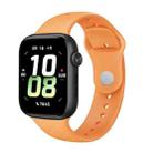 For Honor Watch 5 Solid Color Reverse Buckle Silicone Watch Band(Orange) - 1