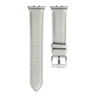 For Honor Watch 5 Pointed Tail Genuine Leather Watch Band(White) - 1