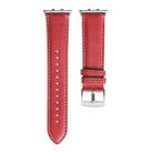 For Honor Watch 5 Pointed Tail Genuine Leather Watch Band(Red) - 1