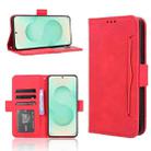 For Samsung Galaxy S25 Edge 5G Skin Feel Calf Texture Card Slots Leather Phone Case(Red) - 1