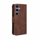 For Samsung Galaxy S25 5G Skin Feel Calf Texture Card Slots Leather Phone Case(Brown) - 3