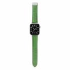 For Honor Watch 5 Litchi Texture Magnetic Folding Buckle Leather Watch Band(Green) - 1