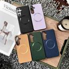 For Samsung Galaxy S25 5G CD Magsafe Magnetic Litchi Texture Phone Case(Green) - 2