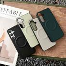 For Samsung Galaxy S25+ 5G Magsafe Magnetic Plain Leather Phone Case(White) - 2