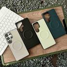 For Samsung Galaxy S25 Ultra 5G Magsafe Magnetic Plain Leather Phone Case(Black) - 2
