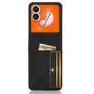 For Infinix Zero Flip Skin-feeling Half-split Card Slot Folding Phone Case(Black) - 3