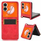 For Infinix Zero Flip Retro Texture Leather Phone Case(Red) - 1