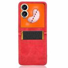 For Infinix Zero Flip Retro Texture Leather Phone Case(Red) - 3