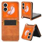 For Infinix Zero Flip Retro Texture Leather Phone Case(Brown) - 1