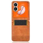 For Infinix Zero Flip Retro Texture Leather Phone Case(Brown) - 3