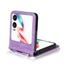 For Infinix Zero Flip Crossbody Card Bag PU Folding Phone Case(Purple) - 3