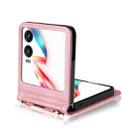 For Infinix Zero Flip Crossbody Card Bag PU Folding Phone Case(Pink) - 3