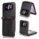 For Blackview Hero 10 Crossbody Card Bag PU Folding Phone Case(Black) - 1