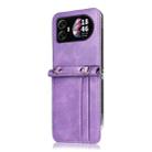 For Blackview Hero 10 Crossbody Card Bag PU Folding Phone Case(Purple) - 2
