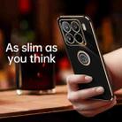 For Xiaomi 15 Pro XINLI Straight Edge 6D Electroplate TPU Phone Case with Ring Holder(White) - 2