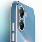 For Xiaomi Poco X7 Pro XINLI Straight Edge 6D Electroplate TPU Phone Case with Ring Holder(White) - 3