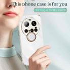 For Xiaomi 15 Ultra XINLI Straight Edge 6D Electroplate TPU Phone Case with Ring Holder(White) - 2