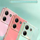 For Xiaomi Poco M7 Pro 5G XINLI Straight Edge 6D Electroplate TPU Phone Case with Ring Holder(White) - 3