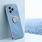 For Xiaomi Civi 5 Pro XINLI Straight Edge 6D Electroplate TPU Phone Case with Ring Holder(Celestial Blue) - 1
