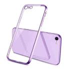 For iPhone SE 2022 / SE 2020 Magic Cube Plating TPU Protective Case(Purple) - 1