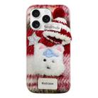 For iPhone 15 Pro Cartoon Dog Plush Phone Case(Red) - 1